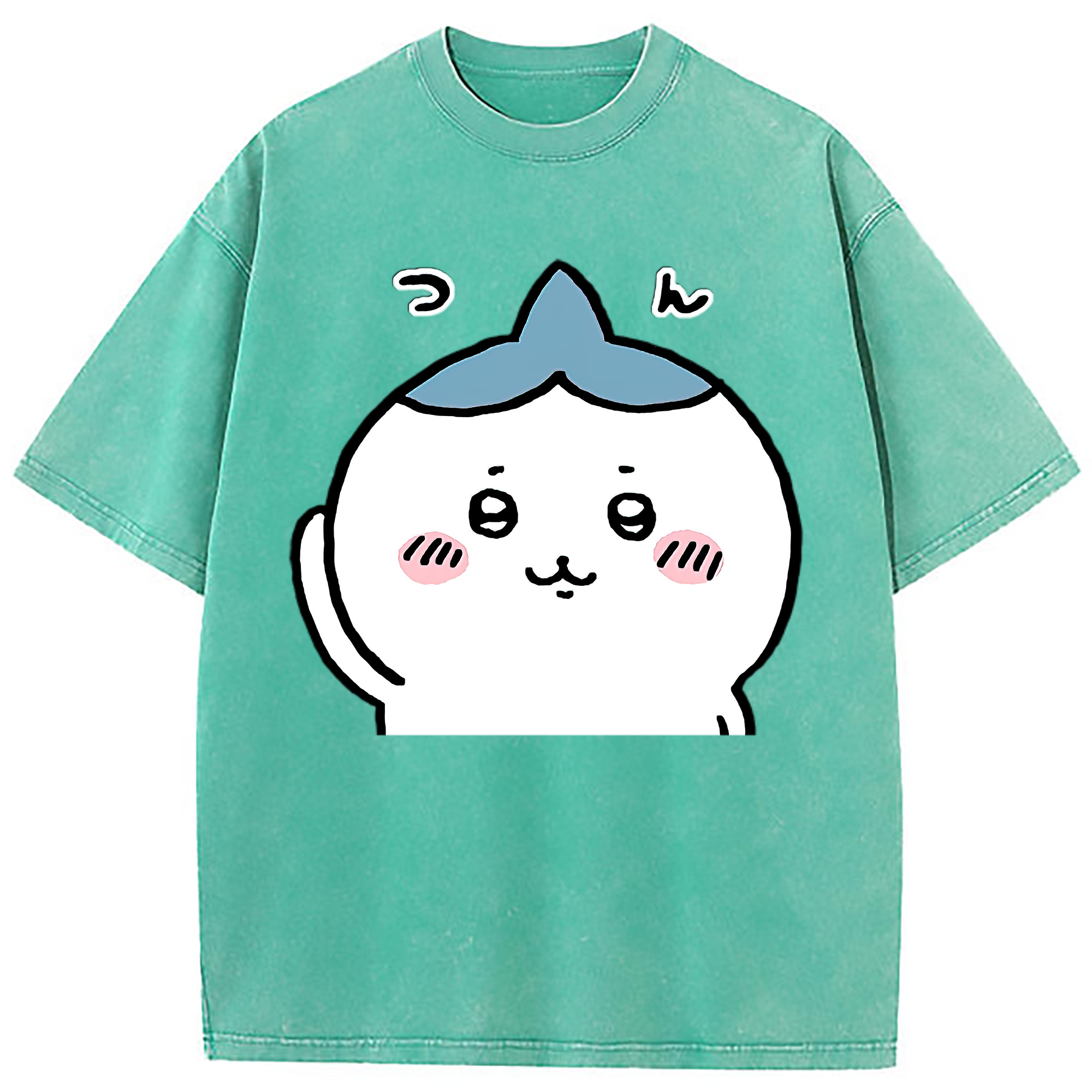 （画像用） ちいかわ ハチワレ Chii-kawa hachiware 綿100% ヴィンテージ風 半袖Tシャツ（フロントプリント）
